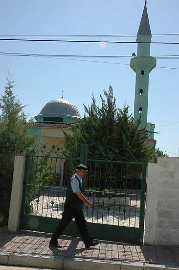 auteur : Yves Rousselet                    titre: Une mosquèe  toute aux couleurs de l