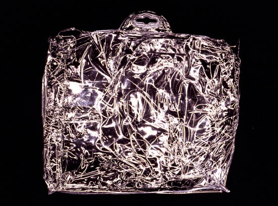 auteur : Jeremy Webb                    titre: plastic bag with hanging tab