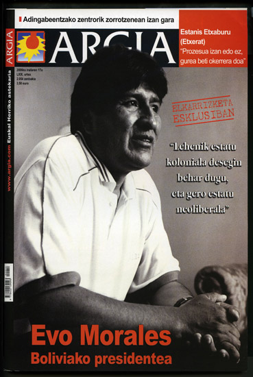 autor : Txomin  Txueka                    t&iacute;tulo: Cover to the ARGIA Magazine, number 2054